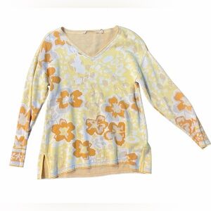 Soft Surroundings Floral V-Neck Sweater